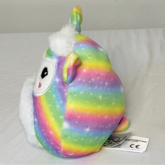 Squishmallow Rainbow Bailey Llama 5 Inch Super Soft Plush Furry Belly - Picture 4 of 8